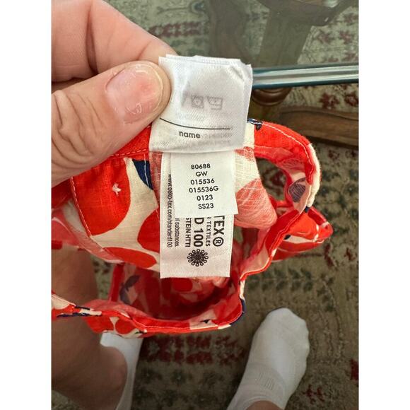 Hanna Andersson Girls Print Cross Back Cotton Poplin Tank Top & Bottom Size 6-7 - Picture 8 of 8